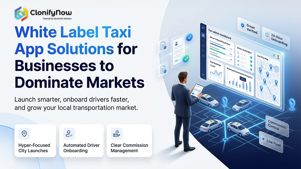 White Label Taxi App Solutions for Businesses to Dominate Markets